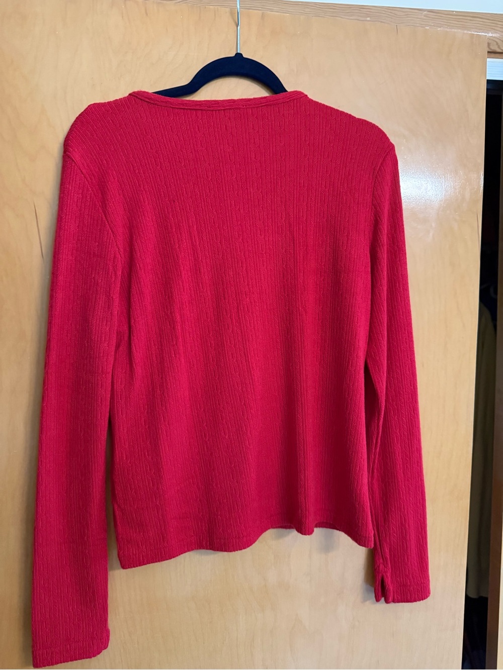 Madewell Bright Red Ribbed Button-Front Cardigan - Picture 6 of 7